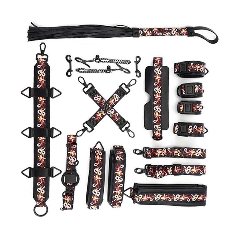 SEVANDA The Flowering Serpent Leather Bondage Restraint Set