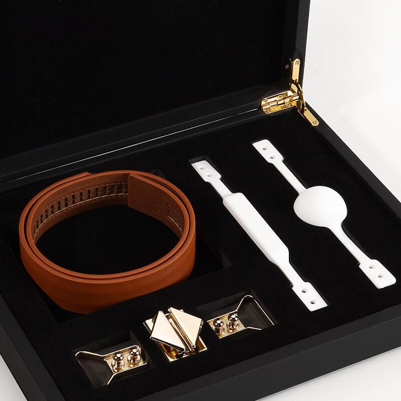 LOCKINK Ball Mouth Gag and Gag-bite Bondage Set with Luxurious Suitcase