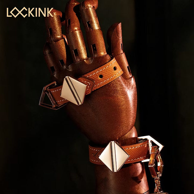 LOCKINK Colloportus Belt Restraint Collar with Leash Chain