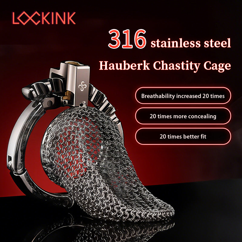 SEVANDA 316 Stainless Steel Hauberk Chastity Cage – Breathable Mesh Design