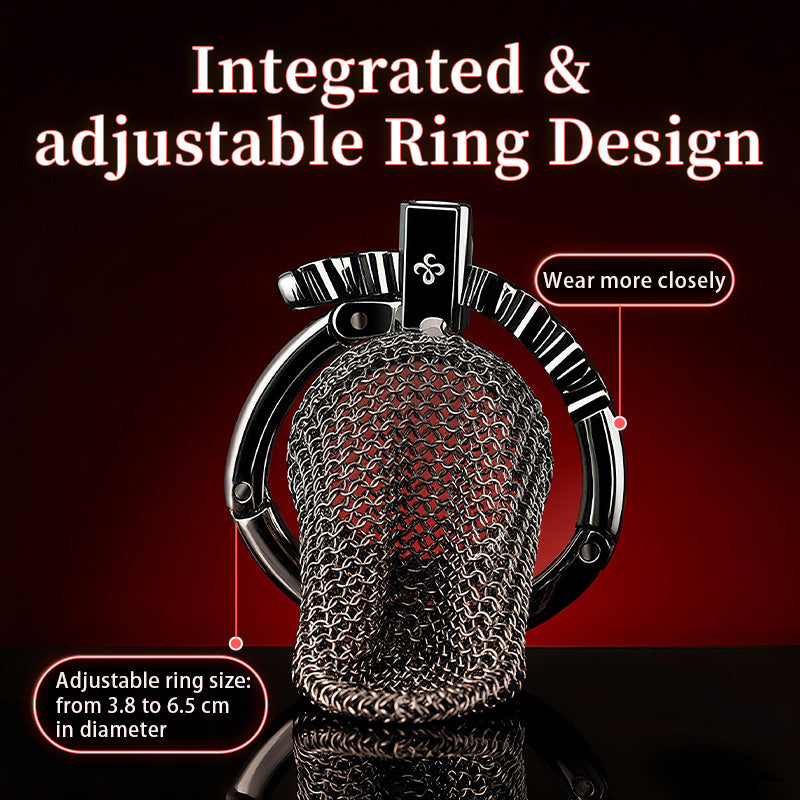 SEVANDA 316 Stainless Steel Hauberk Chastity Cage – Breathable Mesh Design