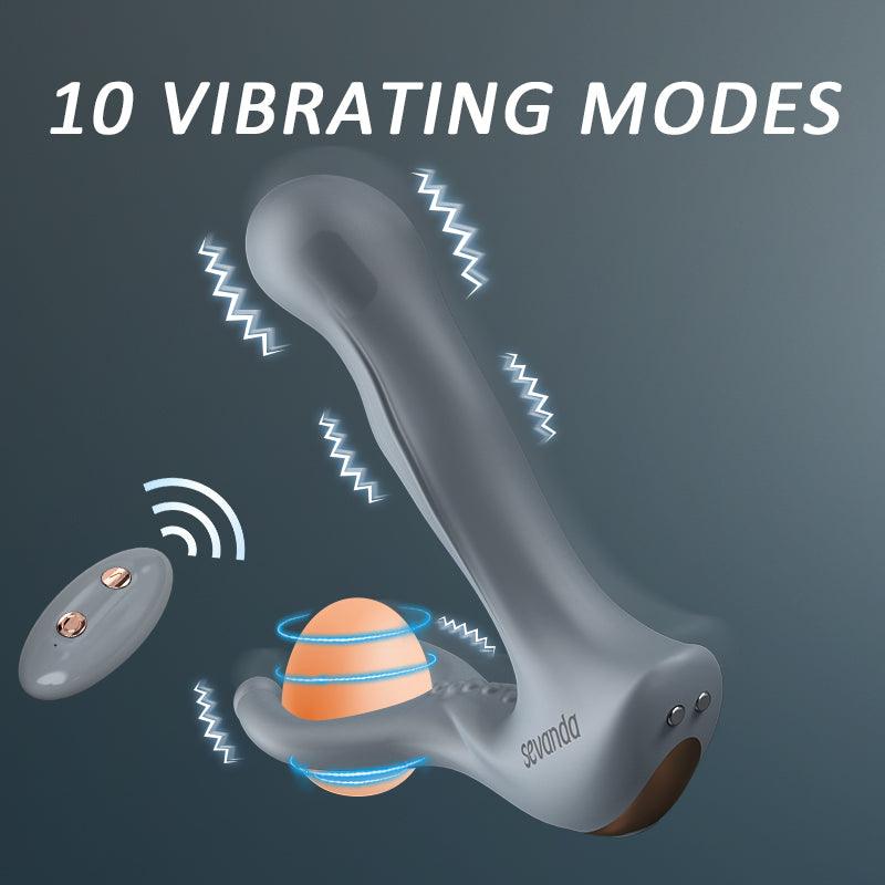 SEVANDA E-stim Remote Control Vibration Prostate Massager