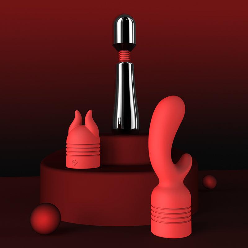 SEVANDA Moon Princess wand with both silicone head attachments