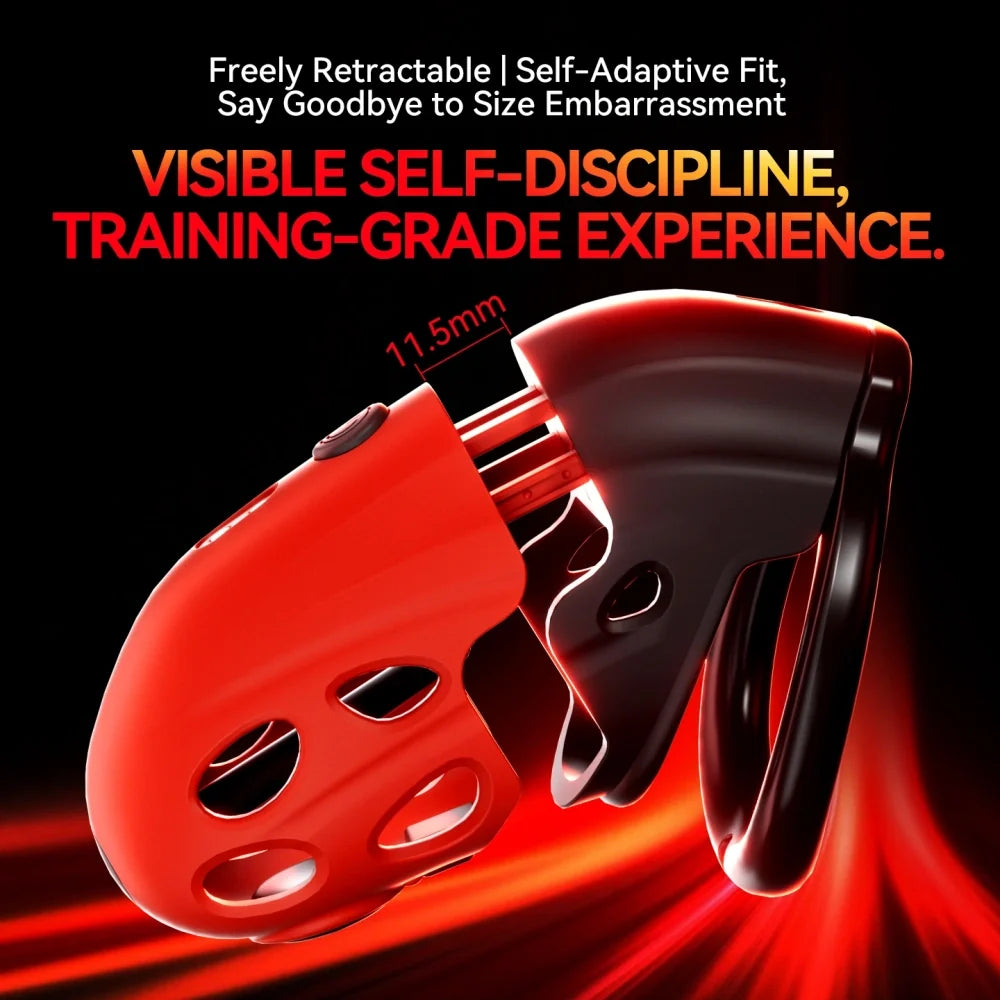 SEVANDA Scarlet Punishment Alien Vibrating & E-Stim Chastity Cage